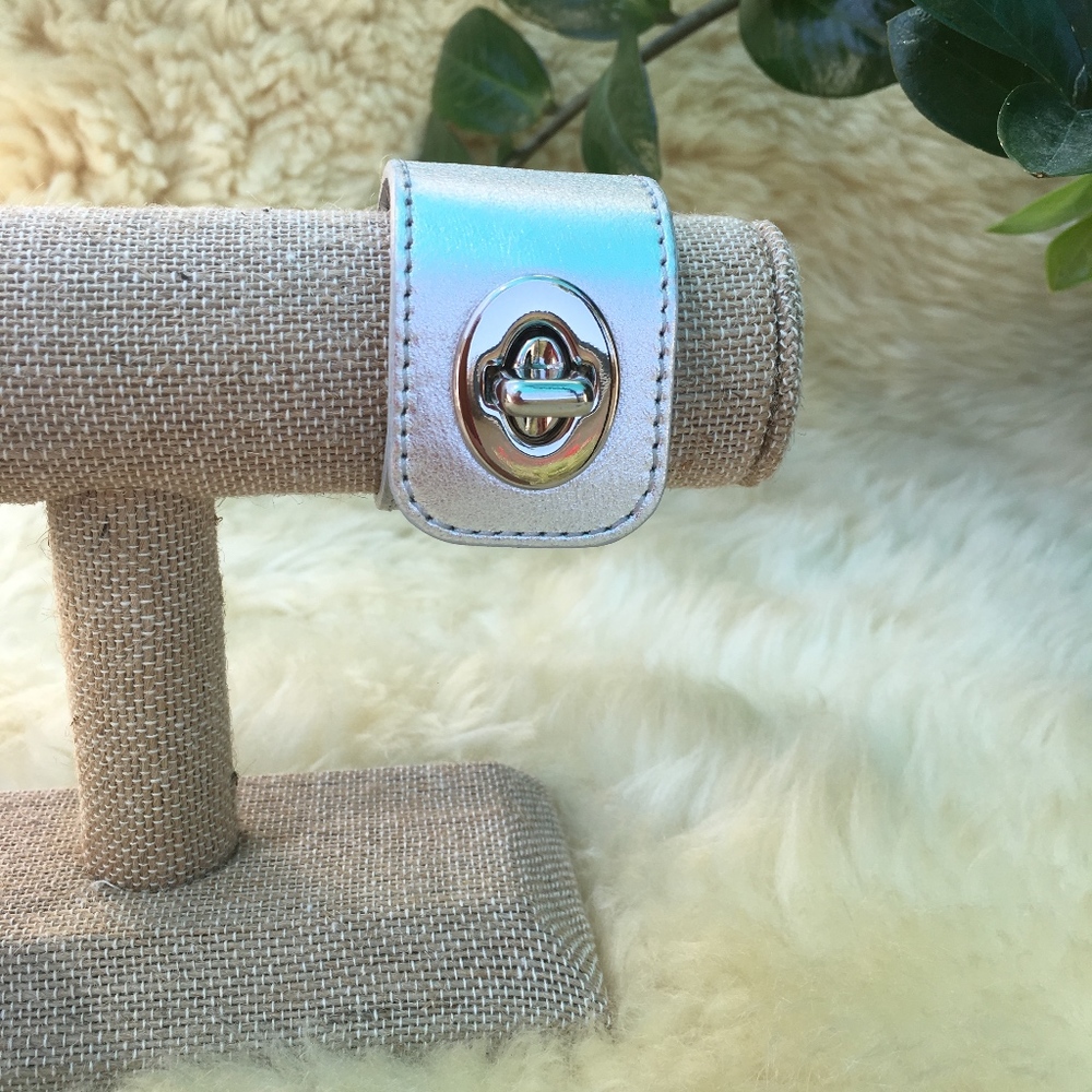 Coach Leather Cuff Bracelet